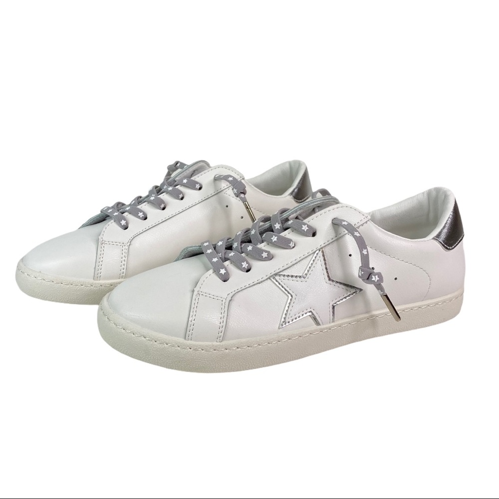 NEW Vintage Havana Bianca Sneakers White Silver - Picture 14 of 14